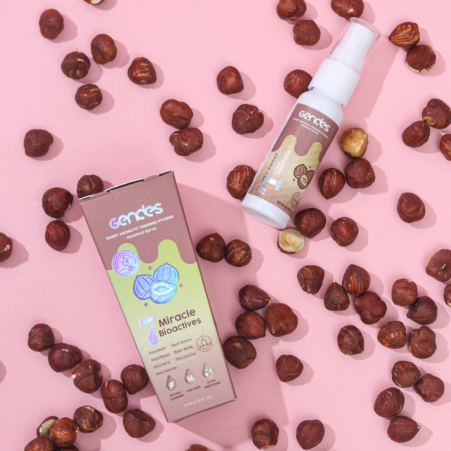 Gendes Sweet Aromatic Feminine Care with Hazelnut 7 Miracle Bioactives Merawat Kewanitaan 23 ml