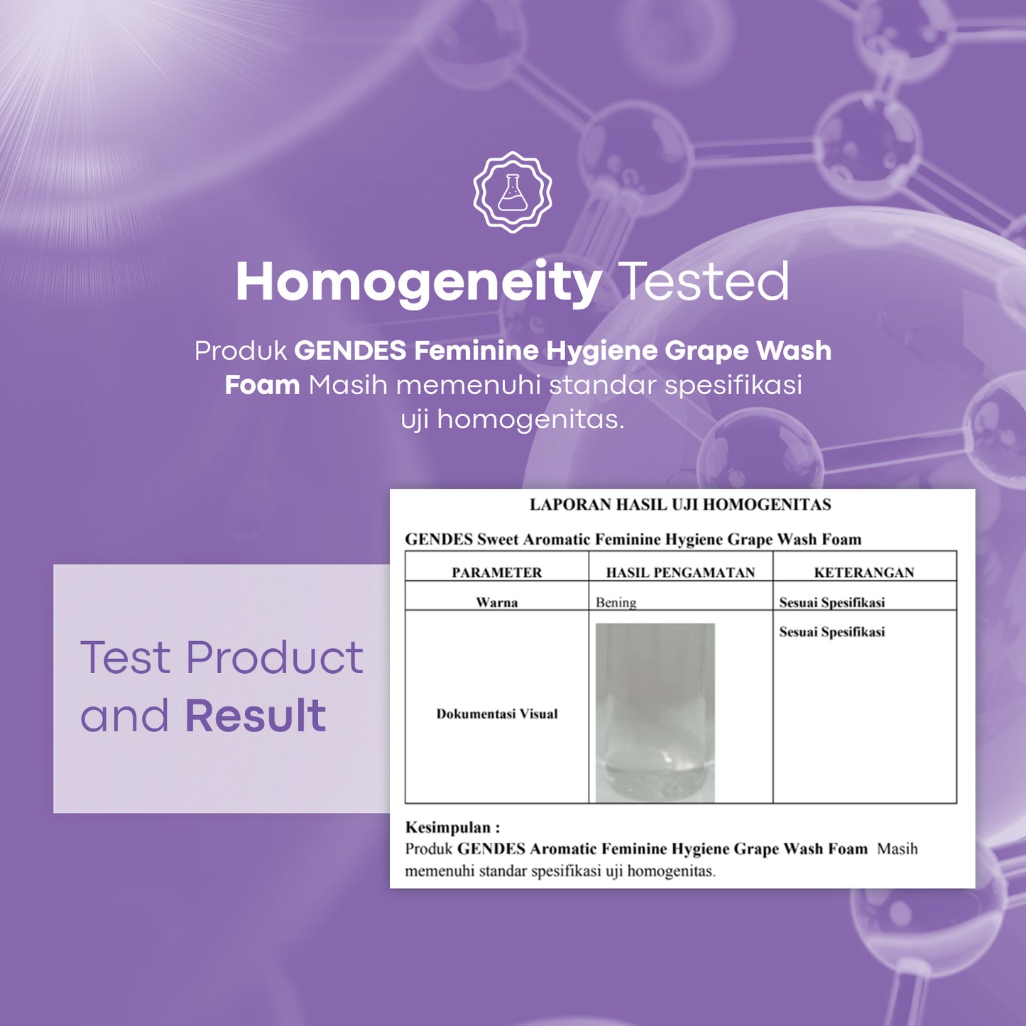 Gendes Sweet Aromatic Feminine Care Wash Foam Grape 5 Miracle Bioactives Meyeimbangkan Ph 50 ml