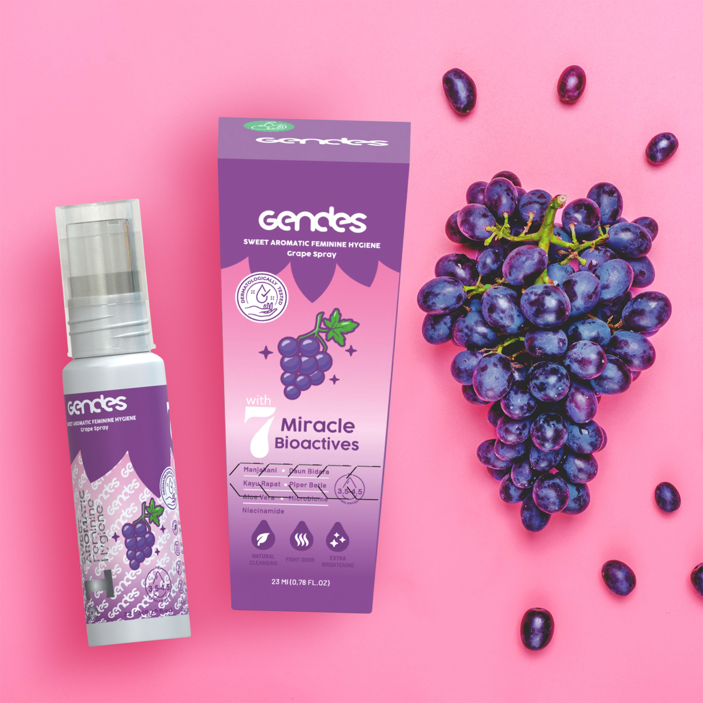Gendes Sweet Aromatic Feminine Care with Grape 7 Miracle Bioactives 23 ml