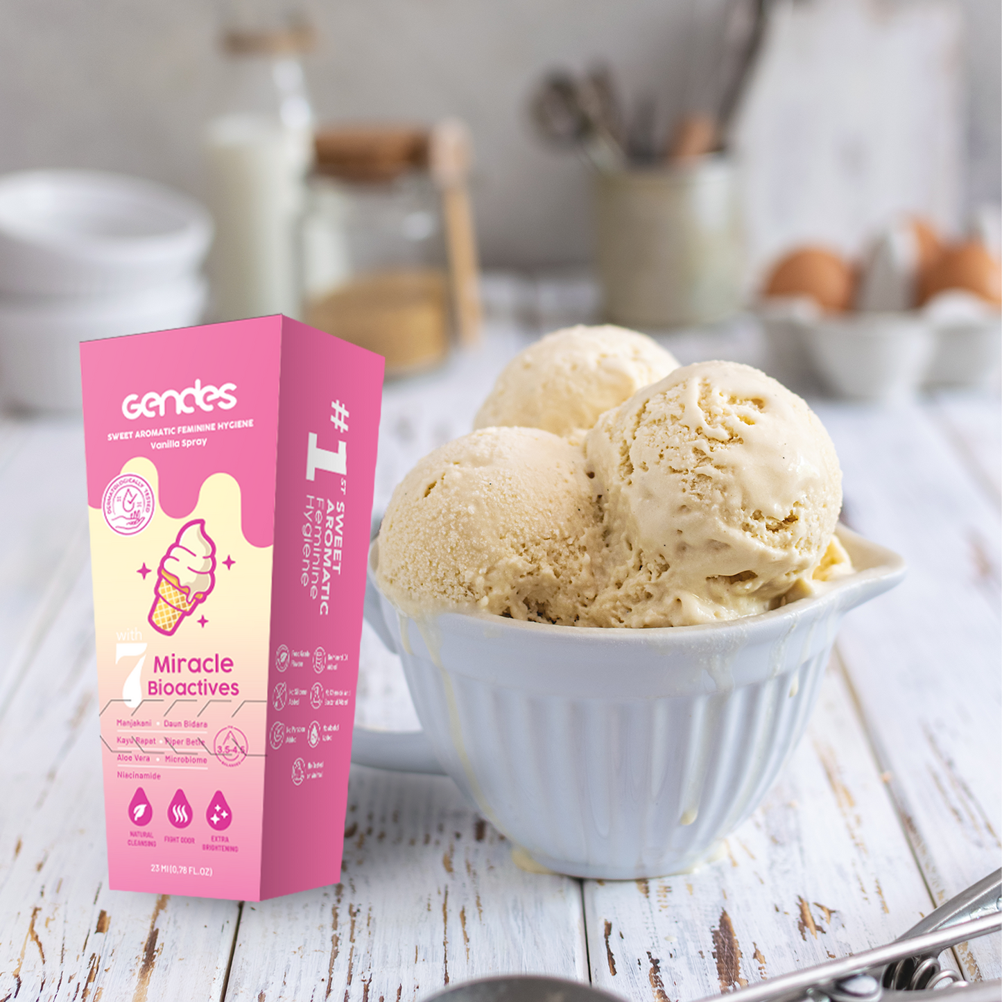 Gendes Sweet Aromatic Feminine Care with Vanilla 7 Miracle Bioactives 23 ml