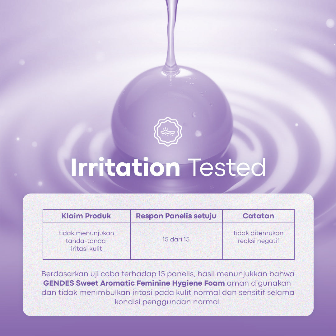 Gendes Sweet Aromatic Feminine Care Wash Foam Grape 5 Miracle Bioactives Meyeimbangkan Ph 50 ml