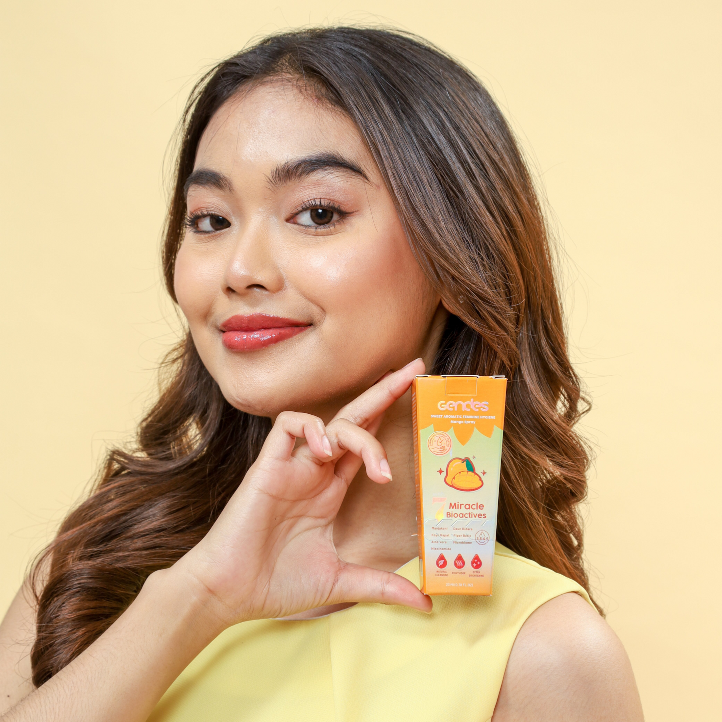 Gendes Sweet Aromatic Feminine Care Spray Mango 7 Miracle Bioactives Merawat Kewanitaan 23 ml