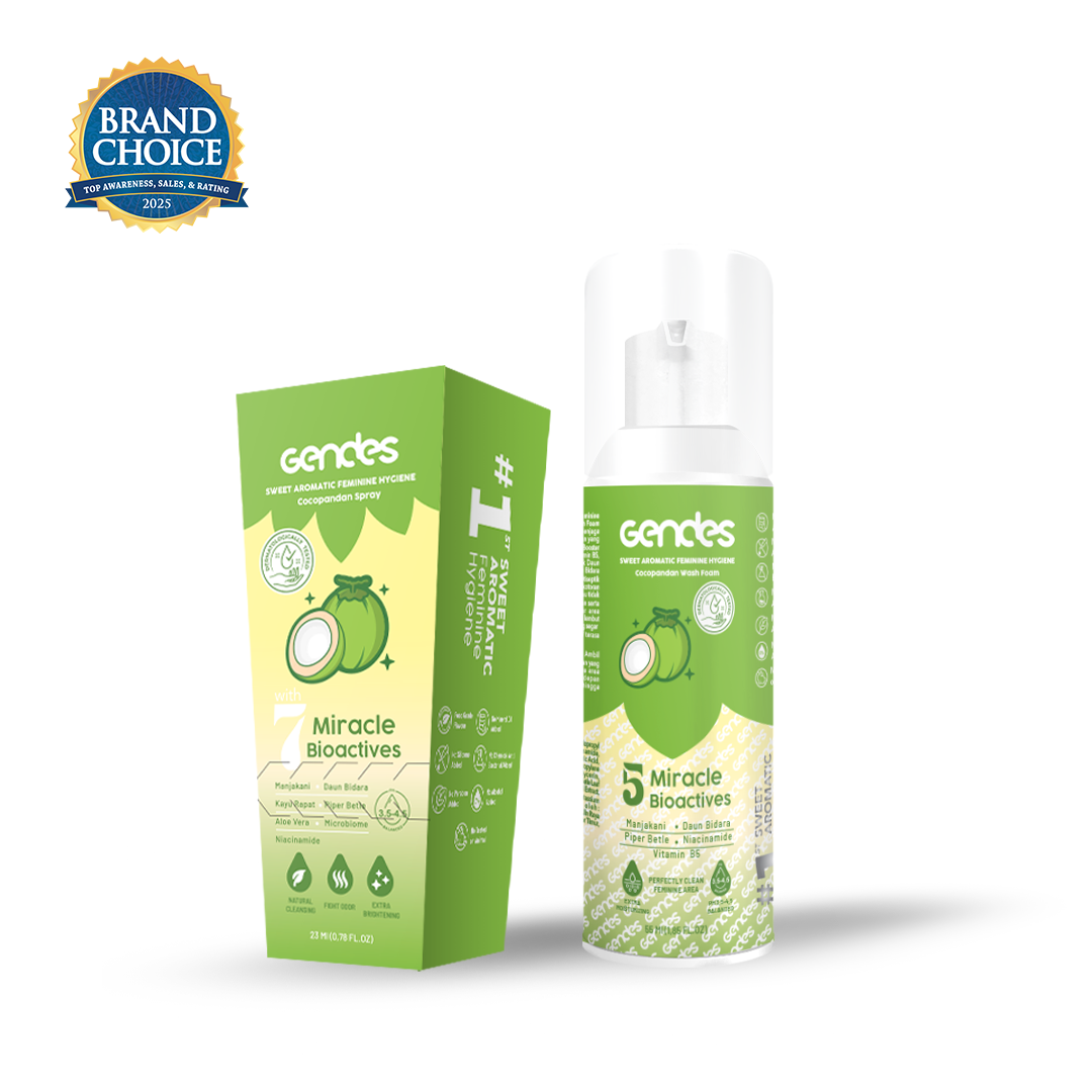 Bundling Gendes Feminine Wash Foam Cocopandan dan Sweet Feminine Care Spray