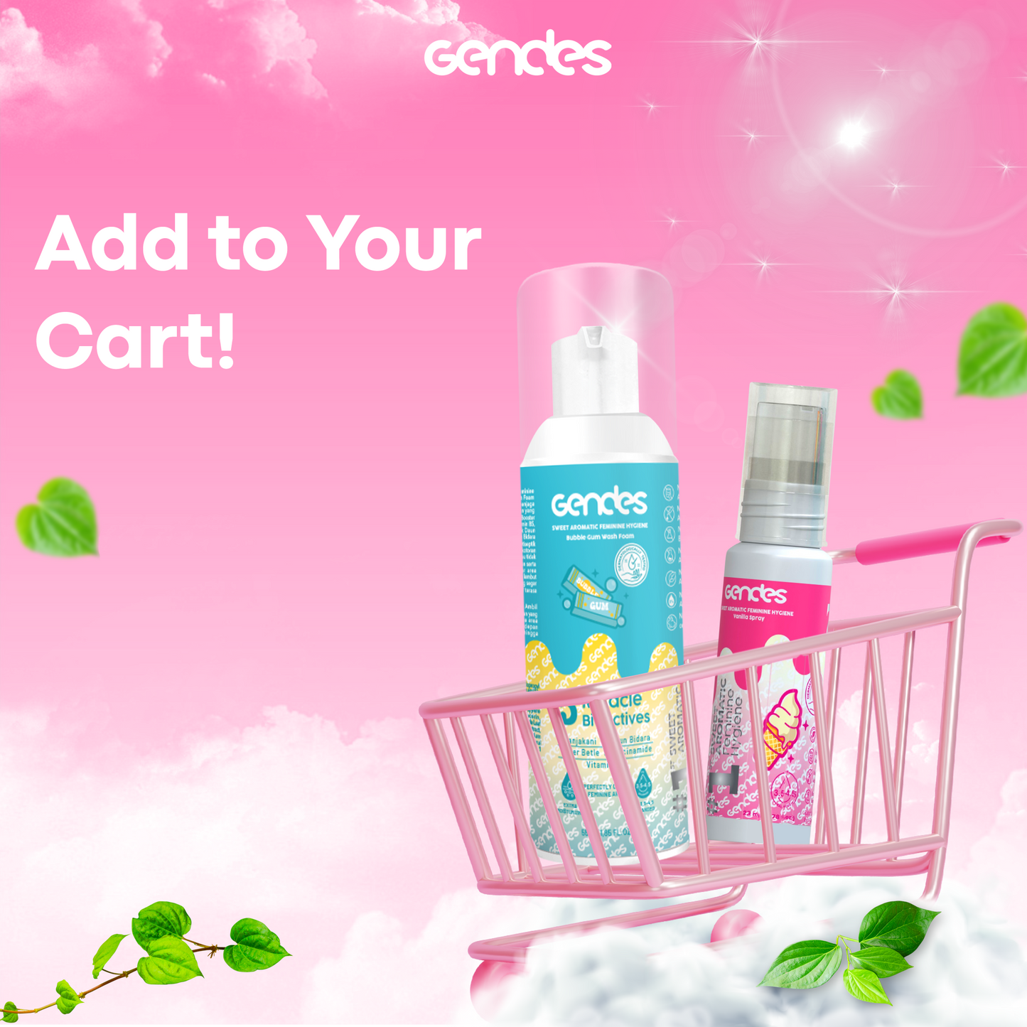 Mix & Choice Your Taste! Bundling Gendes Sweet Aromatic Feminine Wash Foam + Feminine Care Spray All Variant