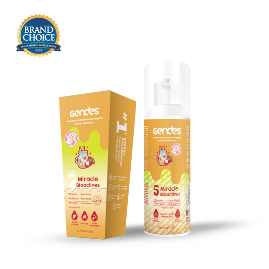 Bundling Gendes Feminine Wash Foam Lychee Tea dan Sweet Feminine Care Spray