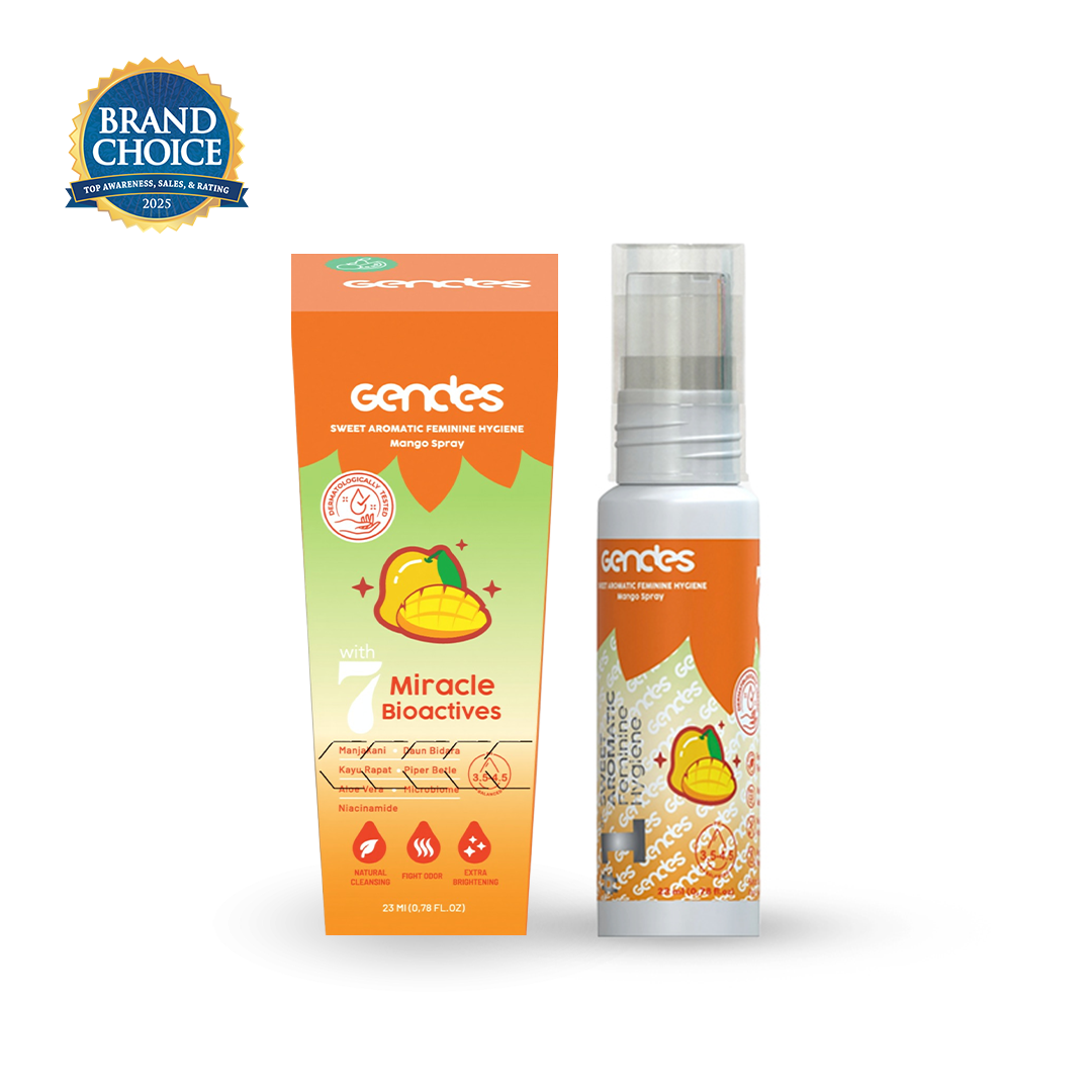 Gendes Sweet Aromatic Feminine Care Spray Mango 7 Miracle Bioactives Merawat Kewanitaan 23 ml