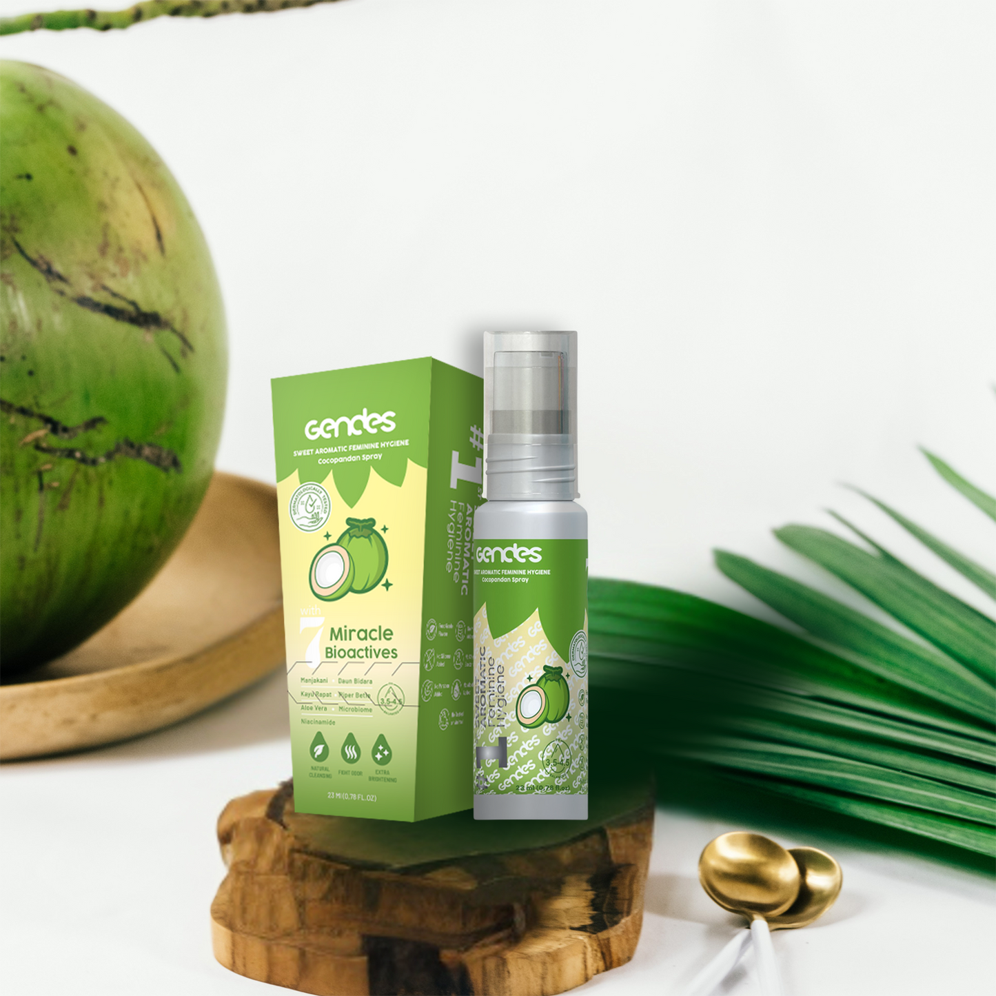 Bundling Gendes Feminine Wash Foam Cocopandan dan Sweet Feminine Care Spray