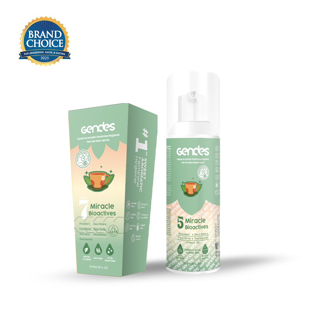 Bundling Gendes Feminine Wash Foam Teh Keraton dan Sweet Feminine Care Spray